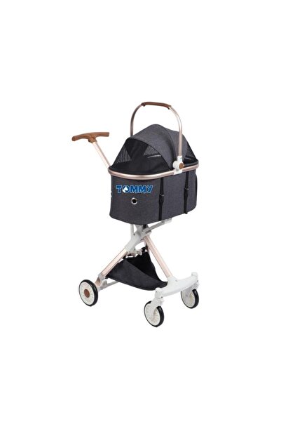 Tommy Evcil Hayvan Arabası 83x48,5x110 cm Gold Füme Max 10 kg