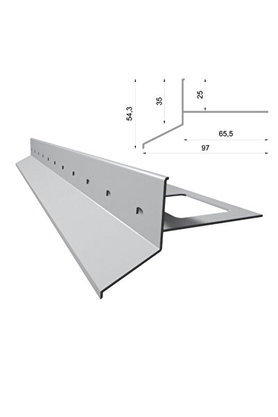 Renoplast Profil pentru streșini D25, gri RAL 7037