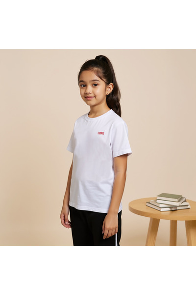 Juniors تيشيرت مطبوع برقبة دائرية وأكمام قصيرة