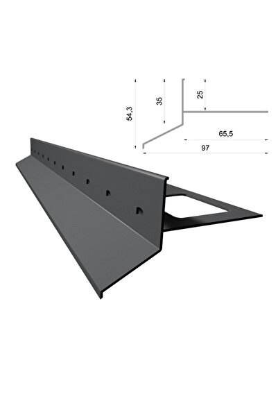 Renoplast Profil streșină D25 grafit RAL 7024