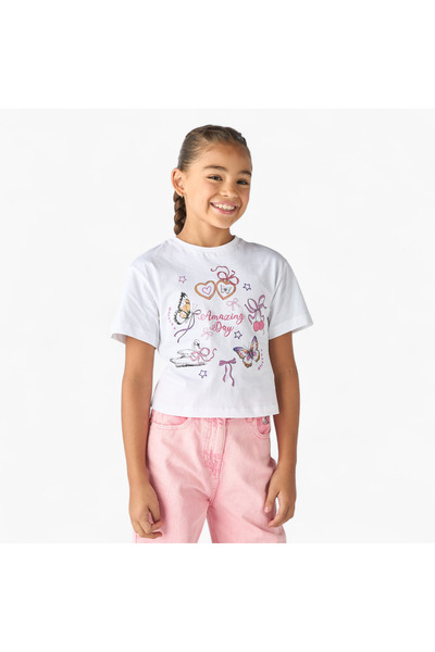 Juniors Graphic Print T-shirt