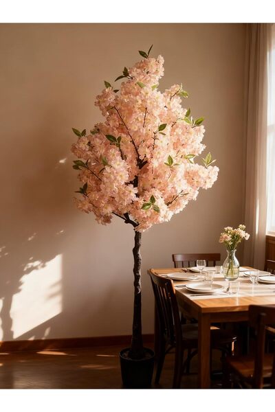 sharpdo 180CM Artificial Cherry Blossom Tree – Lifelike Pink Sakura Decorative Plant for Home, Office, and