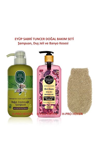 Eyüp Sabri Tuncer Natural Care Set, Shampoo, Love Kisses Shower Gel and Bath Scrub