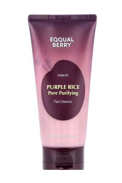 EQQUALBERRYS مجموعة تنظيف المسام من Equalberry مع مستخلص الأرز الأرجواني 130 جم