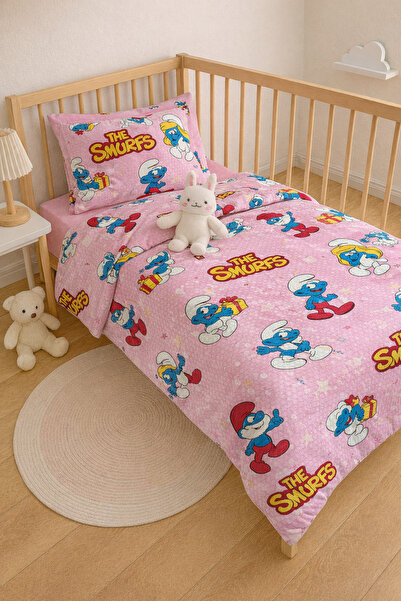 İQON Baby Blanket (1 Piece) 2Nd Quality Smurfs Pink (100% Cotton)