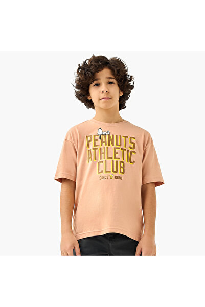 CPLG تي شيرت بأكمام قصيرة ومطبوع بنقشة الفول السوداني