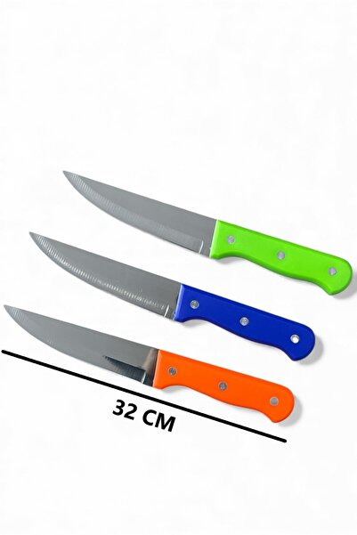 GÜZELYÜZ AVM Plastik Saplı Mutfak Bıçağı 1. Sınıf Bıçak 32cm Sebze Meyve Et B...