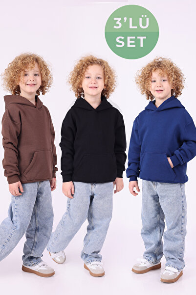 Lovexi Σετ επένδυση fleece χειμερινών φούτερ με κουκούλα με τσέπες καγκουρό