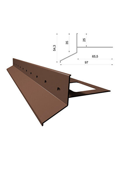 Renoplast Profil de streșină D25, bronz RAL 8019