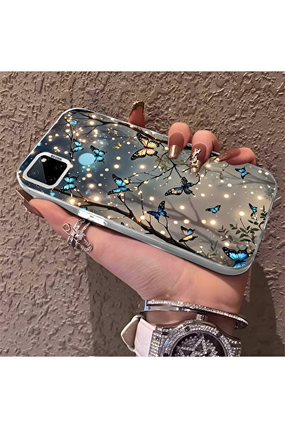 Hontinga حافظة هاتف متوافقة مع هاتف Realme C25Y/C21Y، حافظة جميلة على شكل فرا...