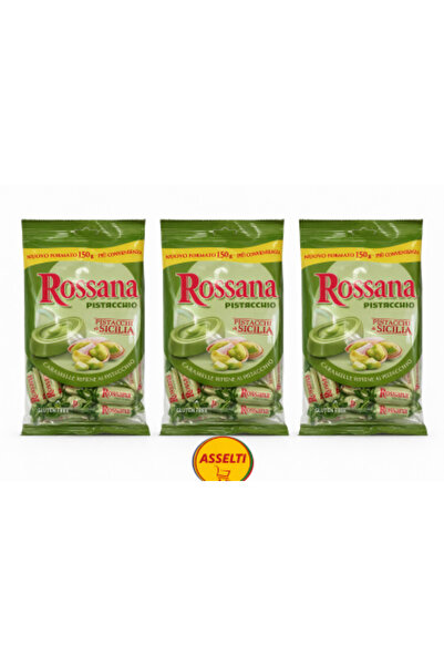 ROSSANA Set 3 x Pistacchio – Caramele Umplute cu Fistic, 150 g
