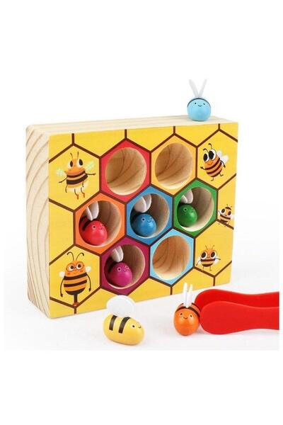 HALAMODO لعبة مطابقة ألوان النحل، ألعاب خلية النحل، لعبة تعليمية مستدامة، فرز...
