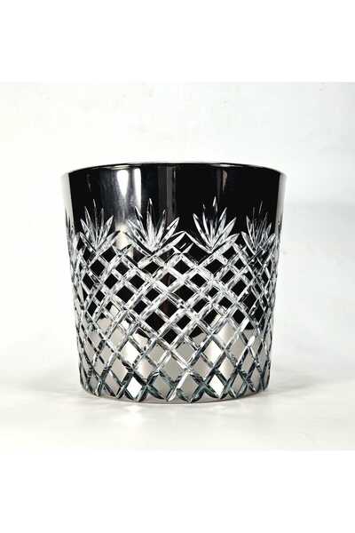 Kristal Market Handmade Crystal Cut Titanium Plated Elegance Pineapple Pattern Vase