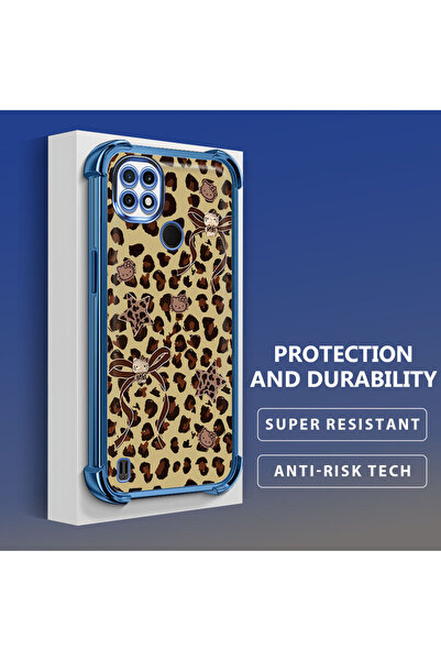 Hontinga جراب هاتف شفاف من السيليكون الناعم متوافق مع هاتف Realme C21 مطبوع ع...