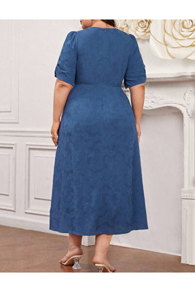 Sheya Rochie maxi Shein Curve+, albastru