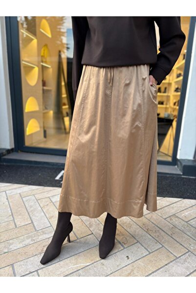 Venöve 26FWETE0021 Uma Kadın Etek Bej