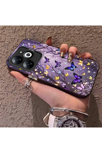 Hontinga حافظة هاتف متوافقة مع هاتف Infinix Hot 40i، جميلة على شكل فراشة، مضا...