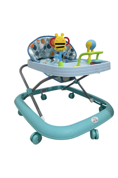 Baby love مشاية أطفال قابلة لتعديل الارتفاع مع ألعاب، لون أزرق 33-507B