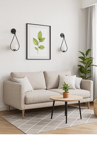 luminza tasarım damla aplik 2 adet siyah beyaz cam elektirikli ürün pilli degil