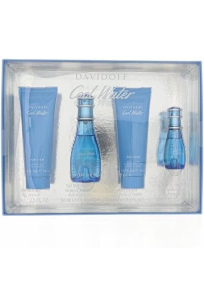 Davidoff Cool Water Woman For Women Set EDT 50ml + EDT 15ml + Body Lotion 75m...