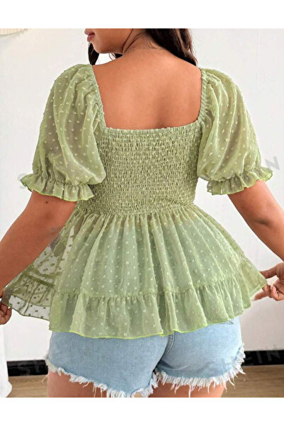 Sheya Shein Curve+ short sleeve shirt, green