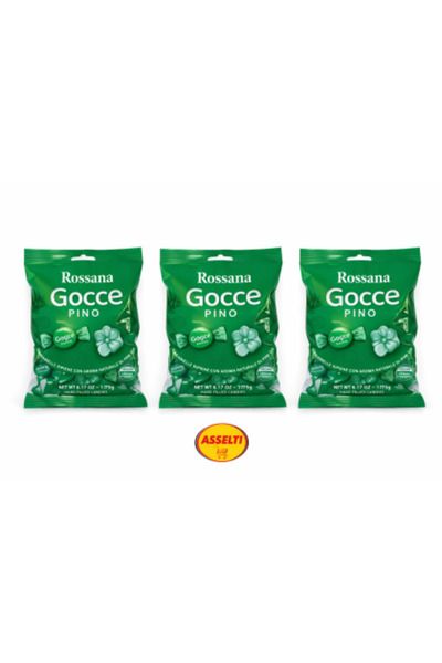 ROSSANA Set 3 x Gocce Pino – Caramels with pine flavor, 175 g