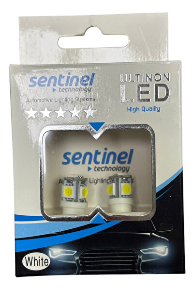 Sentinel T10 Dipsiz Park Ampulü 5 Led Beyaz 12v 2 Adet Fiyatı