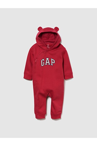 GAP Bebek Kırmızı Arch Logo Sweatshirt Tek Parça