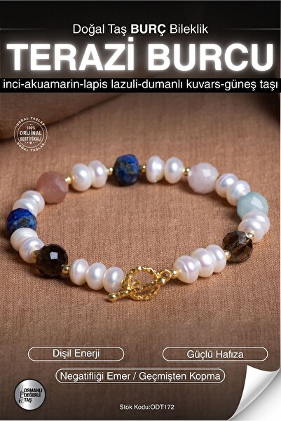 OSMANLI DEĞERLİ TAŞ SERTİFİKALI İnci-Akuamarin-Lapis-Kuvars-Güneş T. Terazi B...