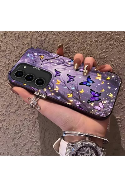 Hontinga Samsung Galaxy S23 Compatible Phone Case Beautiful Butterfly Anti-Sh...