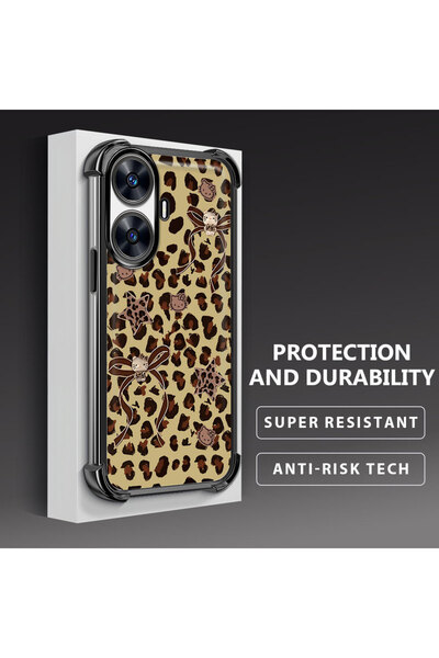 Hontinga جراب هاتف شفاف من السيليكون الناعم متوافق مع هاتف Realme C55، مطبوع ...