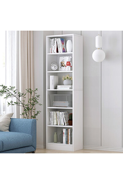 Zztcmp 6 Layer Floor Standing Wood Bookshelf Storage Rack,Mounted Multi Layer Bookcase