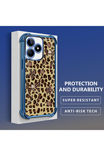 Hontinga جراب هاتف شفاف من السيليكون الناعم متوافق مع هاتف Realme Note 50، مط...