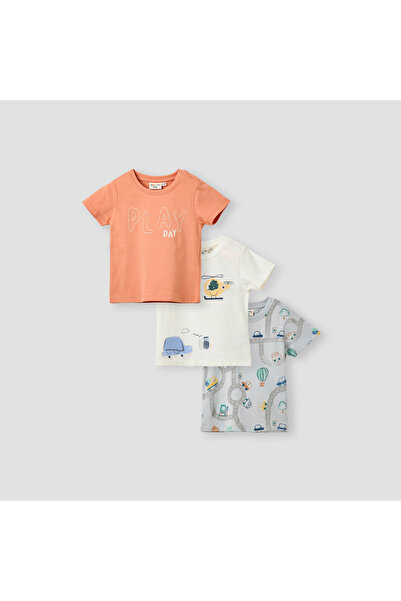 Juniors تي شيرت مطبوع بأكمام قصيرة - مجموعة من 3 قطع