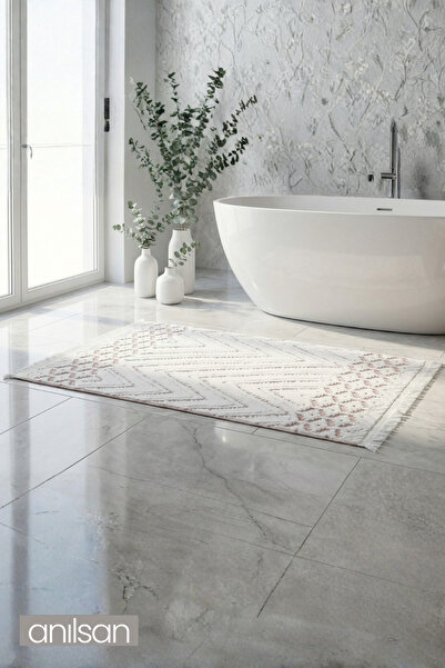 Anılsan Karya Kiremit Large Foot Towel - 70X130Cm, 800Gr 100% Cotton, Spa and Hotel Bath Mat