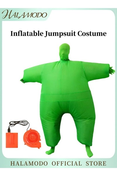 HALAMODO Inflatable Masquerade Jumpsuit Costume Adult Full body Suit Air Blow...