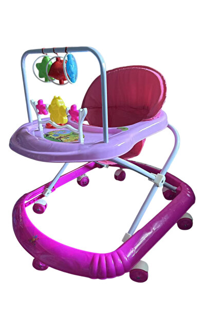 Baby love مشاية أطفال مزودة بألعاب وموسيقى، لون وردي 33-607-2P