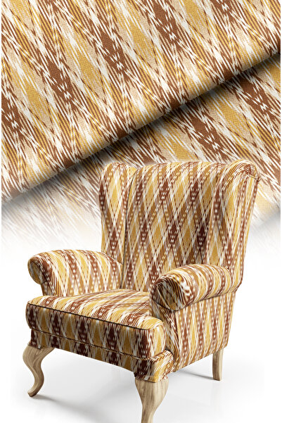 CANİLA Baklava Patterned Classic Motif Upholstery Fabric. Cotton Lined Soft Knitted Babyface Fabric