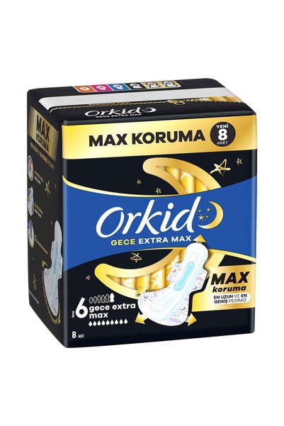 Orkid Ultra Extra Four Pack Night Extra Max 8 Pieces