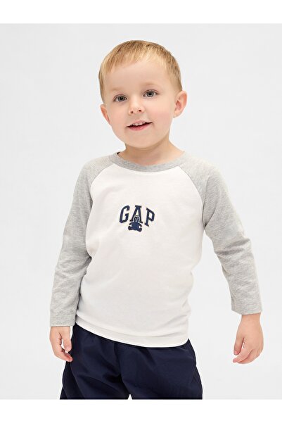 GAP Erkek Bebek Beyaz Logo T-Shirt