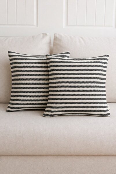 Ersperto Linen Decorative Throw Pillow Cover Pillowcase 2 Pieces 43X43Cm