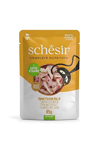 Schesir Jelly Ton Balıklı ve Tavuklu Pouch Kedi Maması 85gr 12li Paket