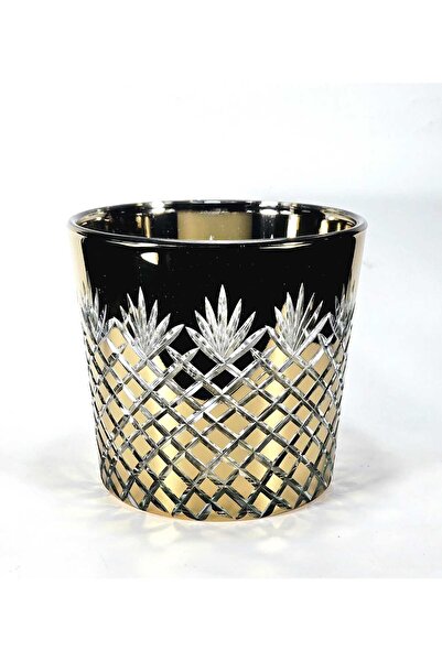 Kristal Market Χειροποίητο βάζο με κρυστάλλινη κοπή, επιμεταλλωμένο με τιτάνι...