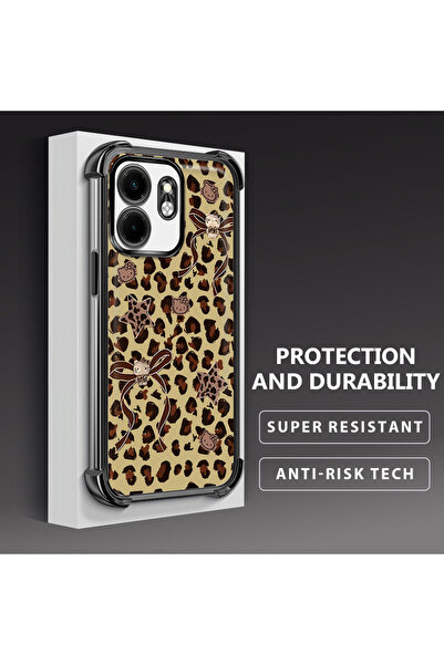 Hontinga جراب هاتف شفاف من السيليكون الناعم متوافق مع هاتف Infinix Hot 50i بط...