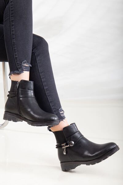 Ayakkabı Frekansı Cizme de damă Vico, până la gleznă, cu părți elastice, PIEL...