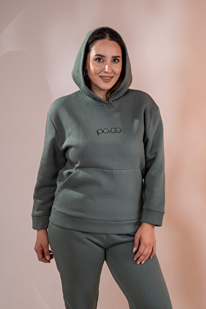 Roxxlen Swea cu buzunare pentru femei de mărime mare tricou