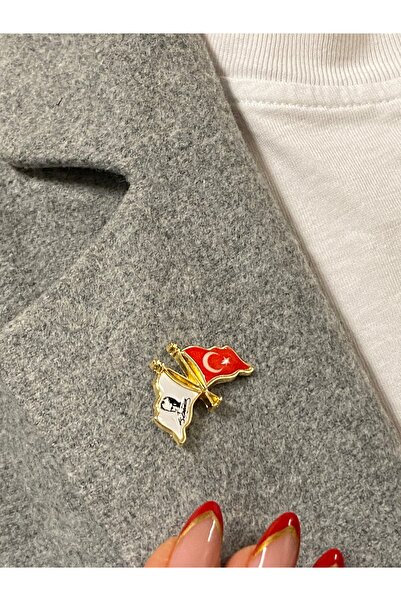 kurukafagift Broş Atatürk Türk Bayrağı İkili Broş