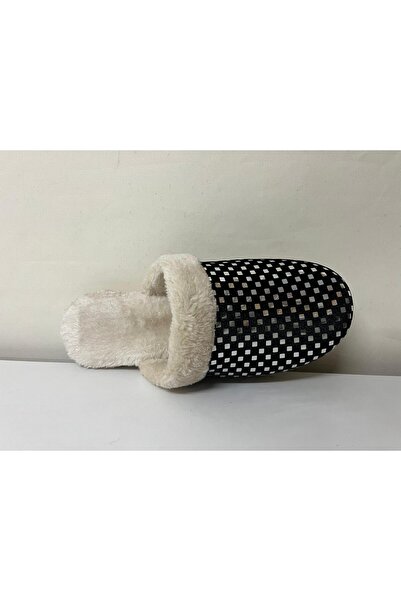 mina spor Winter House Slippers Black Plush Woolen Women's Slippers Guest Dowry Bundle Bridal Slippers