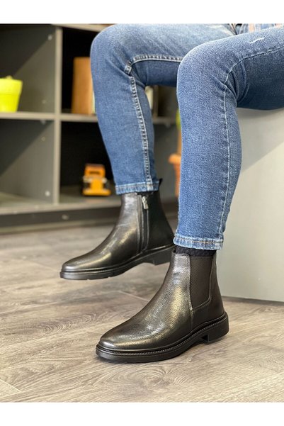 MOR KUNDURA Genuine Leather Daily Use Men's Chelsea Boots