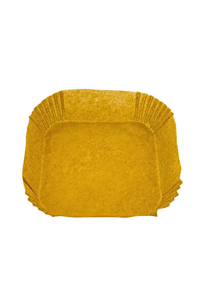 Generic 4 Season Disposable Double Sided Brown Silicone Air Fryer Paper Tray, 50pcs- 16.5cm